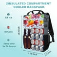 thumbnail image 4 of Cooler Backpack, 40 Cans Leakproof Insulated Travel Cooler with Padded Top Handle & Mesh Pocket for Camping Travel Beach Picnics (Gray), 4 of 8