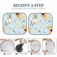 thumbnail image 6 of Gaeub Cute Gnome Bee Collects Honey Print 2-Piece Windshield Sun Shade,Foldable Car Front Window Sunshade,for Most Cars SUV Truck,Heat Blocker Visor Protector-Large, 6 of 6