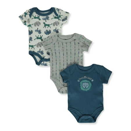 

Duck Duck Goose Baby Boys 3-Pack Lion Bodysuits - blue/multi 0 - 3 months (Newborn)