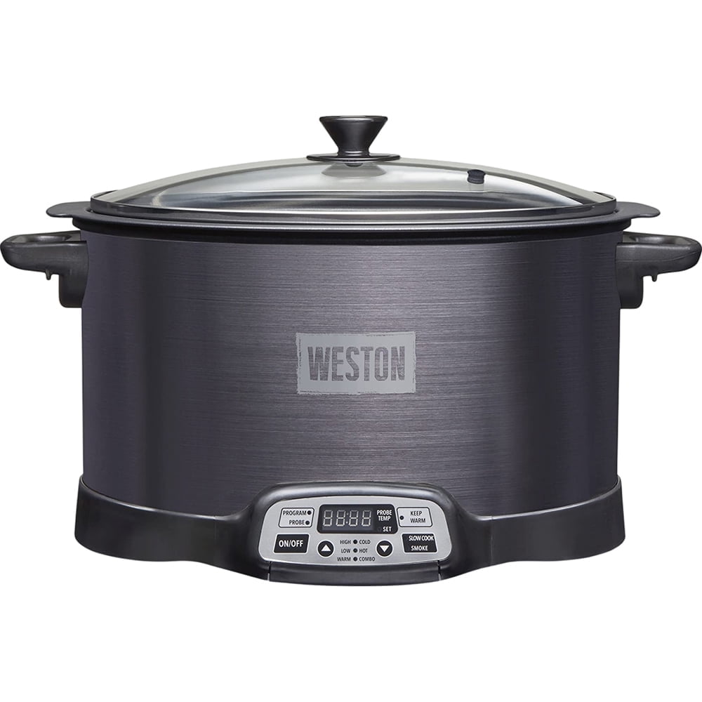 Weston 2-in-1 Indoor Electric Smoker and Slow Cooker, Black (03-2500-WMN)