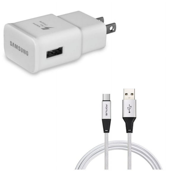 Type-C 6ft USB Cable w Adaptive Fast OEM Home Charger for OnePlus 9, Nord N200 5G/N100/N10 5G, Pro Phone - Charger Cord Power Wire, USB Power Adapter O1A for OnePlus 9, Nord N200 5G/N100/N10 5G, Pro