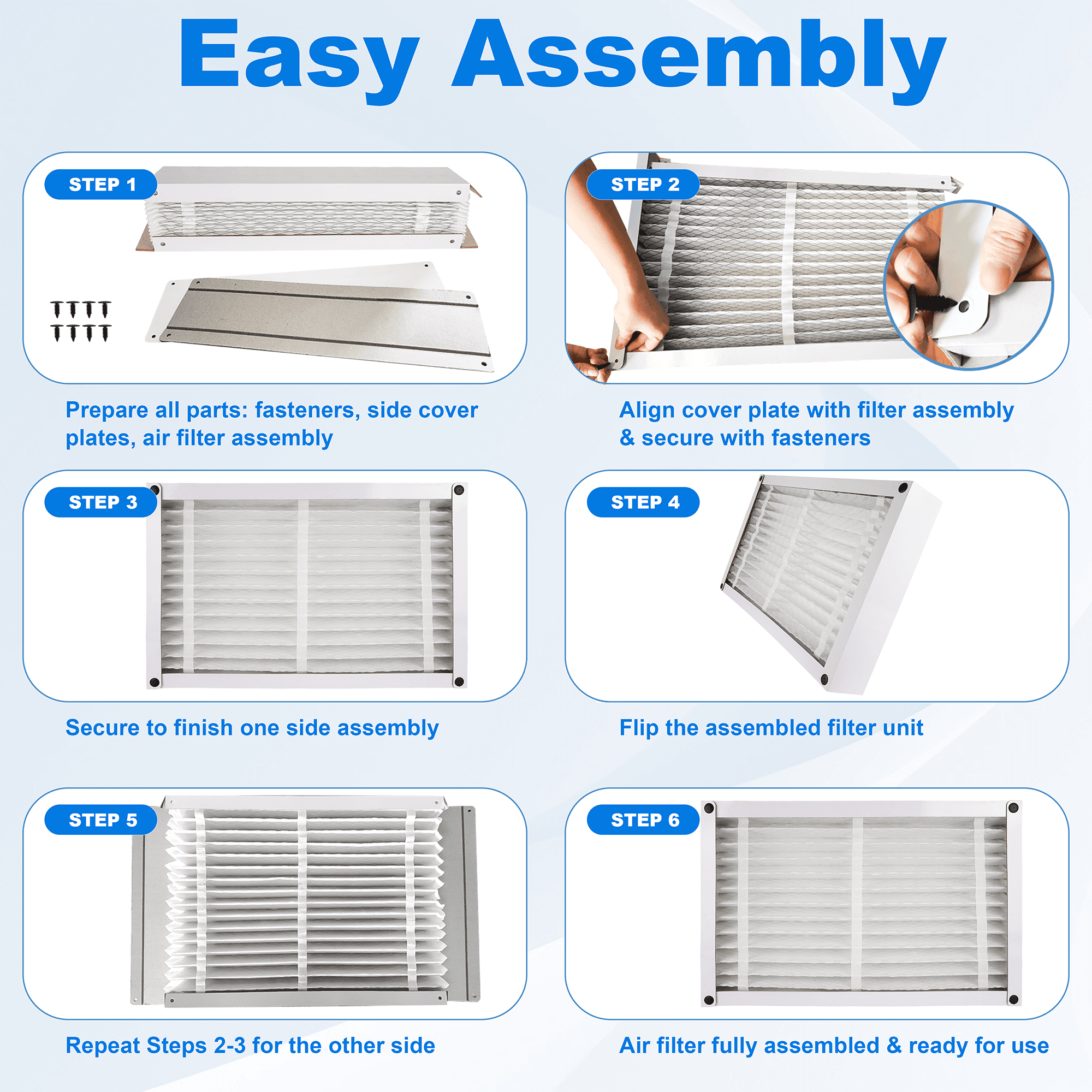 Pelano 20x25x4 HVAC Furnace Air Filter, MERV 11 Filters, Foldable Design, Actual Size: 19.33’’x24.44’’x 3.62’’-2PACK