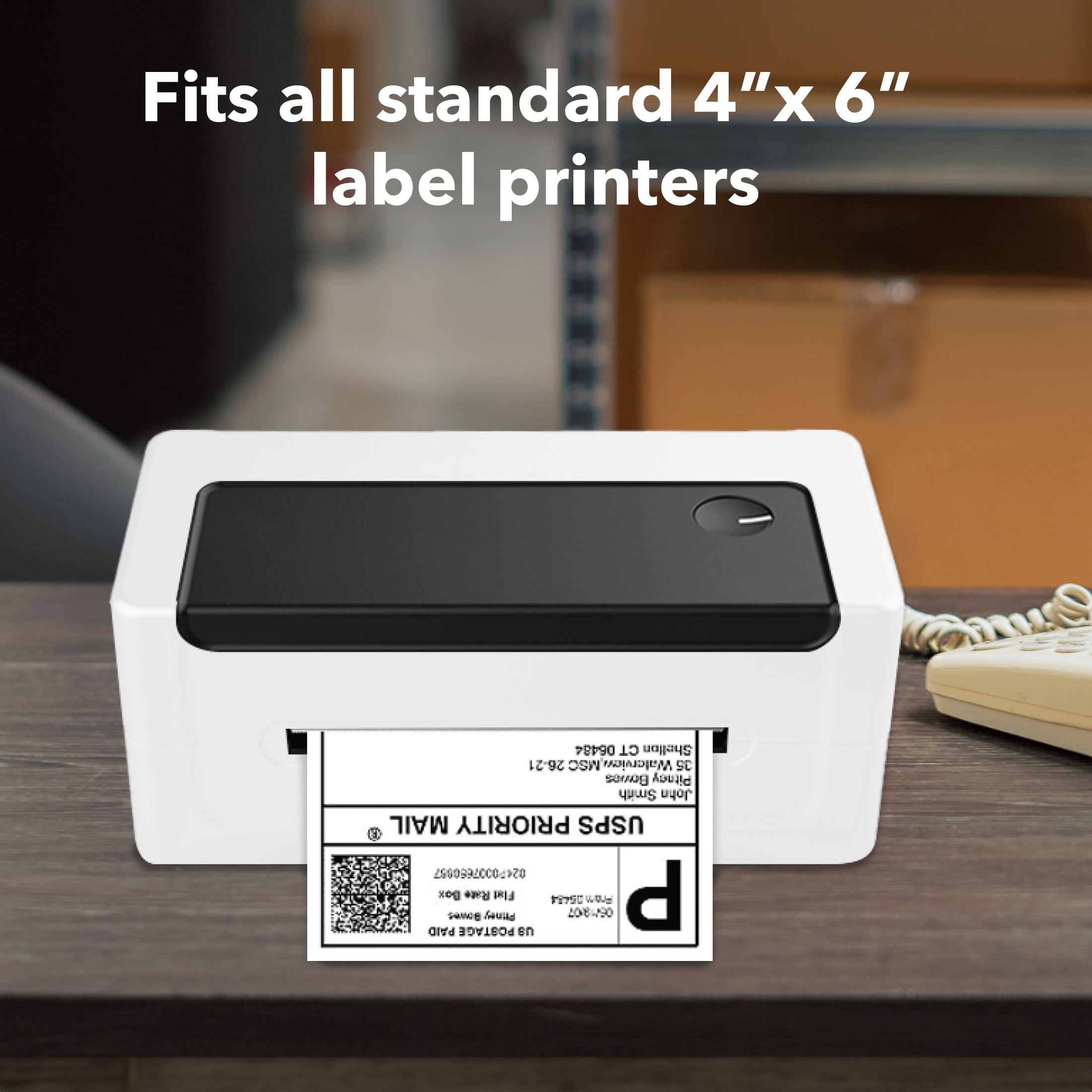 Core Innovations 4" x 6" Direct Thermal Shipping Labels – 500 Fanfold Perforated Labels for Packages, Ultra-Strong Adhesive