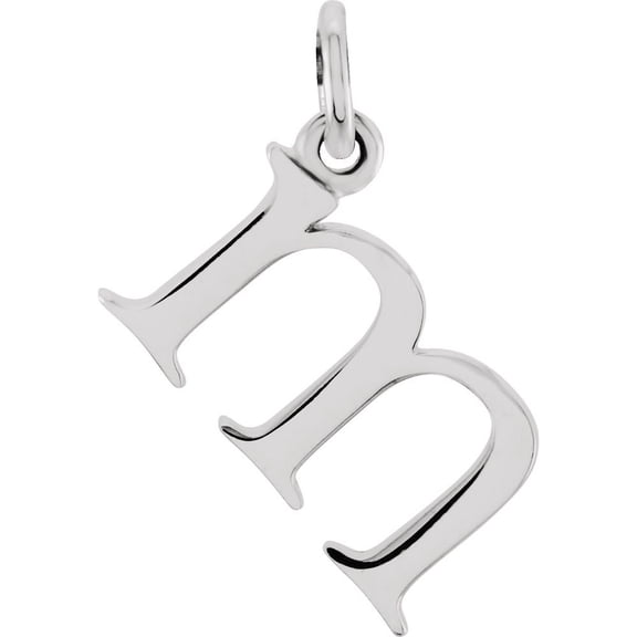 Precious Stars Unisex Sterling Silver Lowercase M Initial 16 Inch Necklace