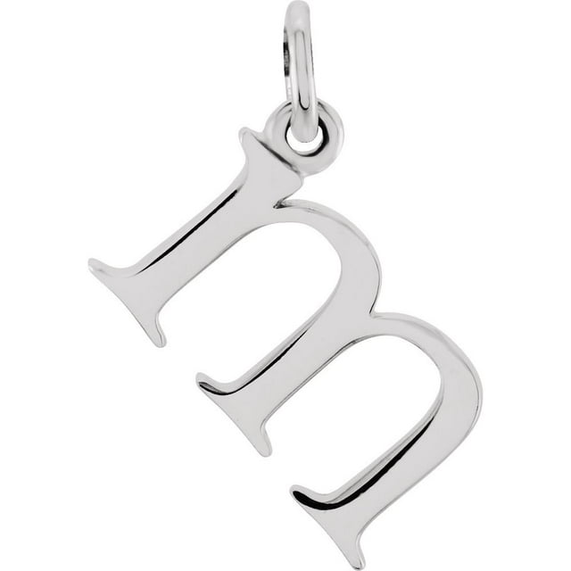 Precious Stars Pendentif Initial en Or Blanc 14K Unisexe