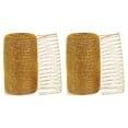 thumbnail image 1 of Unique Bargains 2pcs Decorative Mesh, 5.9in x 10 Yard Mesh Ribbon Roll Foil Metallic for Christmas Tree Decoration, Brown, 1 of 6
