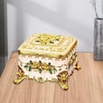 thumbnail image 3 of European Style Vintage Jewelry Box Treasure Case Retro Keepsake 7.5cmx7.5cmx5cm, 3 of 8