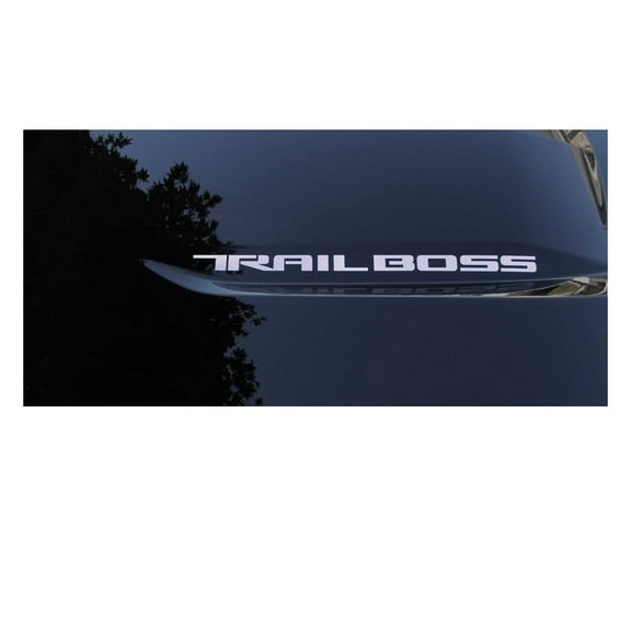 Chevy Silverado Silver TRAIL BOSS Hood Lettering Decals 2019-2026 Set of 2 GM Licensed