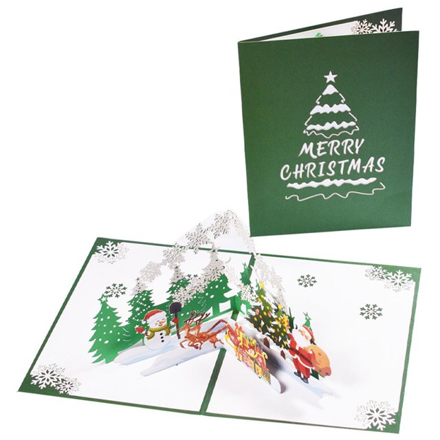 Tarjeta de Navidad, tarjeta de felicitación 3D, tarjetas de cumpleaños, tarjetas navideñas emergentes