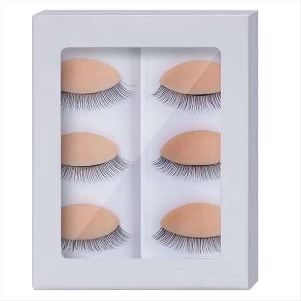 Párpados de Repuesto para Cabeza de Maniquí de Pestañas, Párpado Extraíble con Extensión de Pestañas, Cabeza de Maniquí de Pestañas de Entrenamiento B