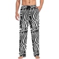 thumbnail image 4 of GZHJMY Zebra Stripes Men's Pajama Pants, Soft and Comfortable Lounge Sleep Bottoms with Pockets, Men's Sleepwear with Custom Print, Medium, 4 of 7