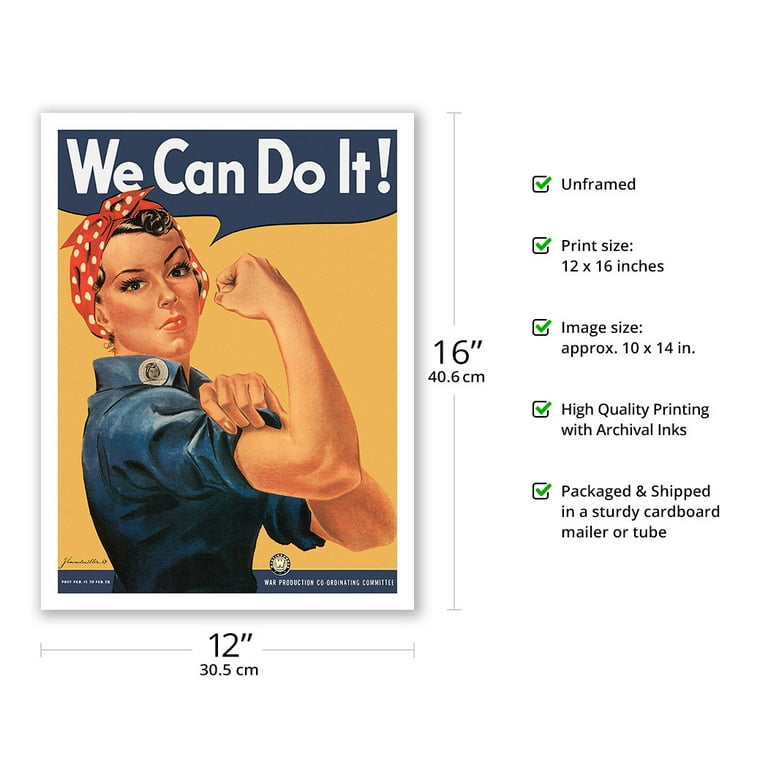We Can Do It - Rosie the Riveter - Vintage War Poster by J. Howard