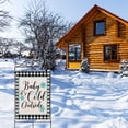thumbnail image 4 of Home Decorative Baby It''s Cold Outside Winter House Flag, Garden Yard Black White Buffalo Plaid Check Outside Decoration, Christmas Snowflakes Farmhouse Outdoor Large Decor Double Sided 28 x 40, 4 of 6