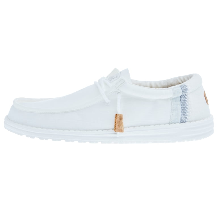 Hey Dude Mens Wally White Break Stitch Casual Shoe - Walmart.com display picture 3