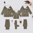thumbnail image 7 of Christmas Matching Pajamas for Family Silk Pjs Long Sleeve Button down Holiday Home Sleepwear Set Top and Pants 2 Piece Set Mother Daughter Matching Pajamas, 7 of 7