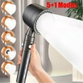 thumbnail image 2 of 5 Modes Spray Water Saving Shower Head ABS Handheld Spa Showerheads Large Flow Portable Bathroom Filter Shower Faucet Nozzle Set, 2 of 7