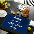 thumbnail image 2 of Dmlowu 4th of July Decorations Placemats 12x18" Cotton Table Mats Non Slip Heat Proof Independence Day Outdoor Placemats for Restaurants Dining Table Party Travel, 2 of 3