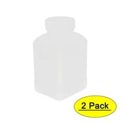 2Pcs 500ml Plastic Square Wide Mouth Chemical Sample Reagent Bottle Thickening