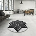 thumbnail image 4 of Ahgly Company Machine Washable Indoor Rectangle Transitional Charcoal Black Area Rugs, 3' x 5', 4 of 7