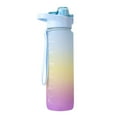 thumbnail image 1 of Outdoor Water Bottle with Straw BPA Free Gradient Drinking Cup (Purple), 1 of 7