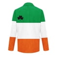 thumbnail image 4 of BLTIBY Men's St. Patrick's Day Corduroy Blazer Shamrock Jackets Button Loose Work Lapel Coat with Pockets Green 10 M, 4 of 4