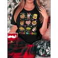 thumbnail image 1 of Women's Festive Navidad Graphic T-Shirt - Casual Round Neck Short Sleeve, Comfortable Polyester Blend, Vibrant Holiday-Themed Print, Perfect for Summer Celebrations, 1 of 6