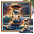 thumbnail image 1 of Hilo Algodón Ecológico Bordado Reloj Arena Impreso 11CT Arte Punto Cruz 40x40cm, 1 of 9