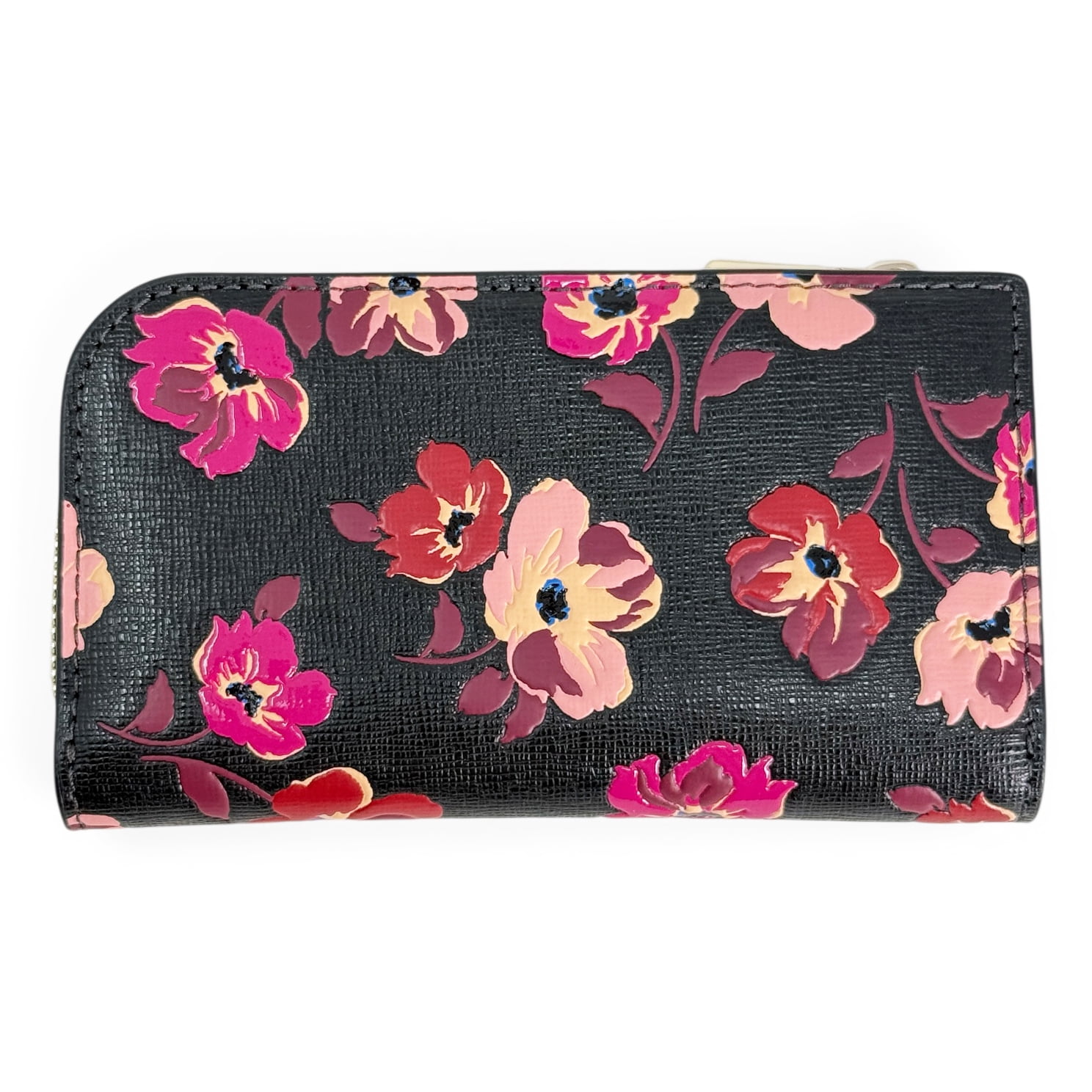 Kate Spade New York Women's Small Slim Floral Card Case (Black Multi)