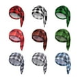 thumbnail image 4 of Christmas Headwear Cap Thicken Plaids Perfect for the Holidays Colorful Outfits for Cosplay Santa Furry Hat, 4 of 8