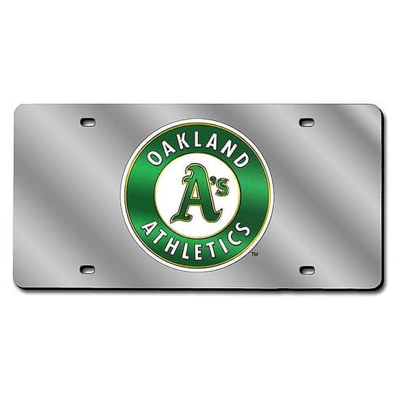 Oakland Baseball Athletics A's Acrylic License Plate Laser Tag