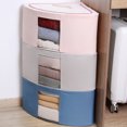 thumbnail image 4 of Yeacher Clothes Storage Bins with Lid Reinforced Handle Zip Clear Window Foldable Closet Organizers Stackable Corner Clothes Storage Bag for Blankets Bedding Toy Closet, 4 of 8