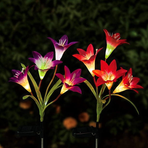 Mario Party Switch Luces Solares Decorativas Para Jardín - Pack De 2, Forma De Flores O Fuegos Artificiales, Multicolor, Resistentes A La Intemperie La Luz De La Luciernaga