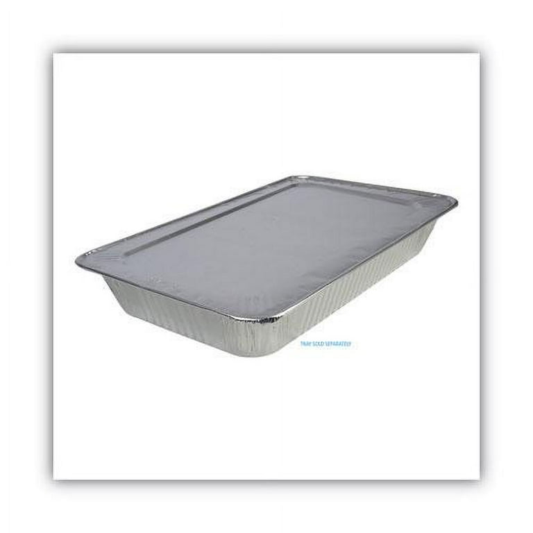 Aluminum Steam Table Pan Lids, Fits Full-Size Pan, Deep,12.88 x 20.81 x 0.63, 50/Carton Aluminum Steam Table Pan Lids, Fits Full-Size Pan, Deep,12.88 x 20.81 x 0.63, 50/Carton