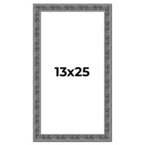 13x25 Frame Silver Black Rustic Sonoma Solid Wood Picture Frame | 1.5 Inch Moulding Width |