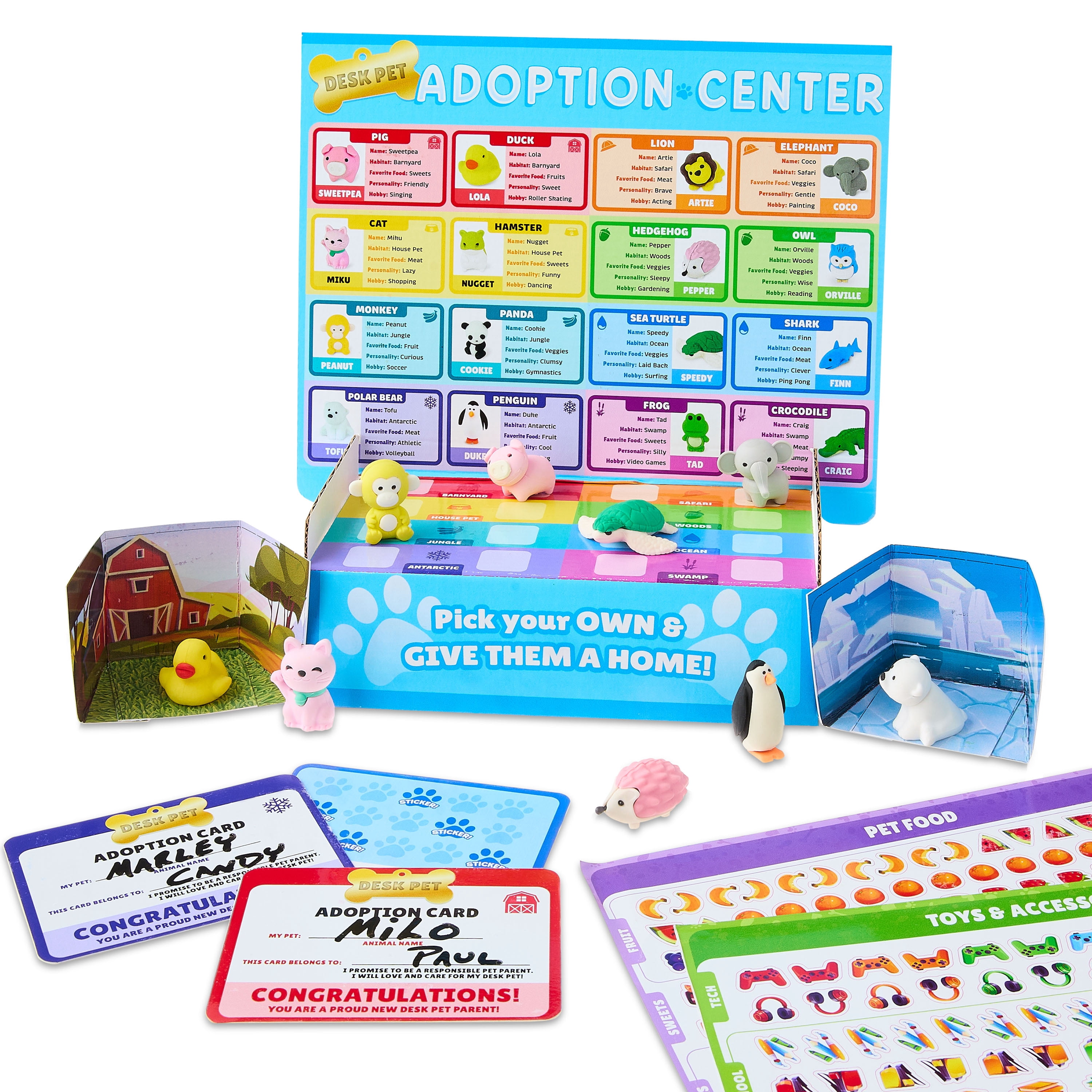 Pen+Gear Incentive Desk Pet Kit for Kid Prizes, Rewards for School