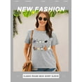 thumbnail image 3 of ZXSXSY Cute Cat Shirts for Women Graphic Tee Crew Neck Short Sleeve T-Shirts, 3 of 7