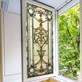 thumbnail image 3 of European Style Stained Glass Window Film, Decorative Privacy Window Film, Static Cling Removable Glass Cover Sun Blocking Anti UV for Home Bathroom Living Room 17.7x 39.4 Inches, 3 of 7