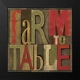 thumbnail image 2 of Reed, Tara 15x15 Black Modern Framed Museum Art Print Titled - Printers Block Farm To Table I, 2 of 5