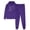 Purple, variant on Idoravan Sweatpants Sets for Women 2 Piece Outfits Women's Sports Tracksuits Long Sleeve Pullover Hoodies Sweatshirt Loose Coat And Sweatpants Fall Winter Suit