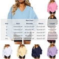 thumbnail image 4 of Liuinsasek V Neck Oversized Drop Soulder Sweatshirt for Women Solid Pullover Comfortable Top Fashion Casual Long Sleeve Winter clothes, 4 of 9