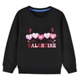 thumbnail image 2 of Elainilye Fashion Toddler Sweatshirt Boys Girls Cute Valentine's Day Heart Print Long Sleeve Top Hoodies Sizes 3-10Y,Black, 2 of 9