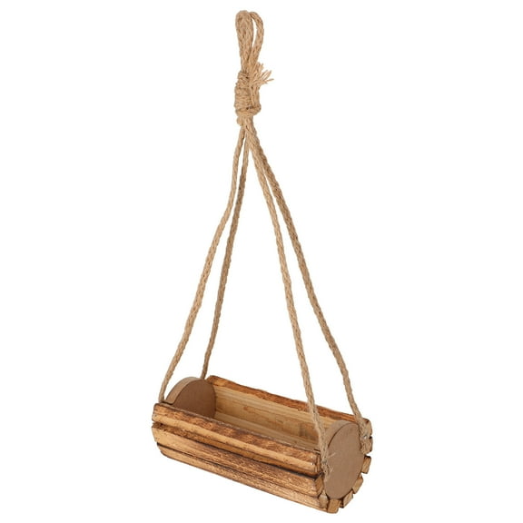 MUSEYA Decorative Flower Arrangement Flower Holder Khaki Wood Simple Style 1PC