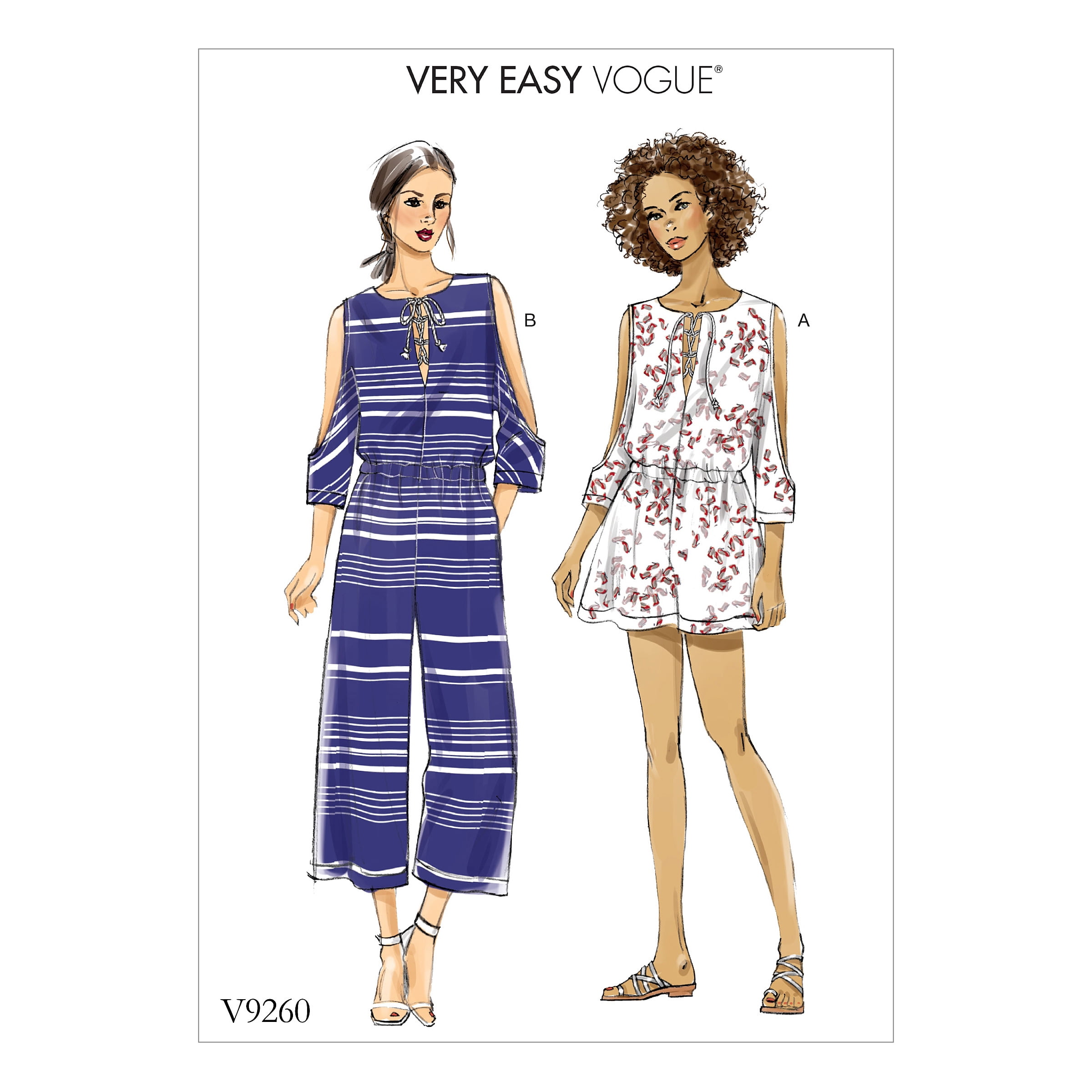 Vogue Patterns Sewing Pattern Misses' Romper and Jumpsuit with Cold