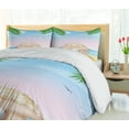 thumbnail image 5 of Ambesonne Pearls Duvet Cover Sets, Shell on Sandy Beach, 2-King, Cream Blue, 5 of 7