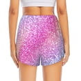thumbnail image 4 of Vsdgher Fun Rainbow Print Women's Running Double Layer Shorts High Waisted with Pockets Elastic Yoga Workout Athletic Gym Sports, 4 of 8