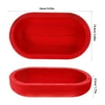thumbnail image 2 of GOOHOCHY Red Wood Serving Tray MultiFunctional Dessert Tray for Storage Use Large Capacity 13.5 x 8.5 Inches, 2 of 4