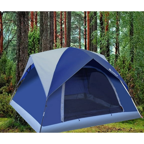 DIDADI Family Camping Tents for 4 Person,Outdoor Dome Tents for Camping with Easy Setup, Double Mesh Door & Removable Rainfly, Waterproof & Windproof for Camping Hiking Mountaineering