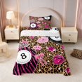 thumbnail image 2 of Erosebridal 8 Ball Twin Sheets Leopard Bedding, Tan Leopard 3-Piece (1 Flat Sheet, 1 Fitted Sheet and 1 Pillowcase), 2 of 6