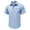 Light Blue, variant on Pullover Mens T Shirt Button Down Oversized Linen Shirts T-Shirt Blue Collared Short Sleeve Summer Shirt,S