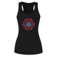 thumbnail image 5 of AnuirheiH 4th of July Tank Tops for Women American Flag Outfits Sleeveless Patriotic Shirts Women Sunflower Printing Round-Neck Sleeveless Shirt Casual Tank Tunic Tops Blouse, 5 of 5